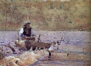 Winslow Homer Anglers on the boat oil painting